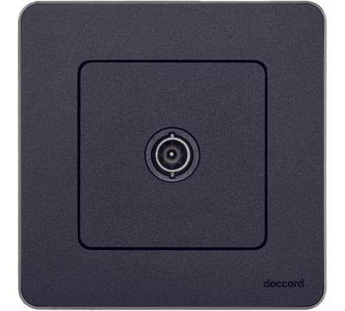 Inspiria Антрацит Розетка телевизионная TV проходная С/У 14 дБ 5-862 мГц без рамки  673863  Legrand