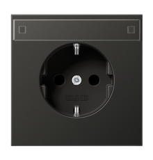 Штепсельная розетка SCHUKO 16A 250V~ с полем для надписи; антрацит  AL1520NAAN  Jung