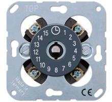 Таймер механический 2-полюсный макс. 15 мин., 16А/250В, в комплекте со шкалой цвета "антрацит"; универсальные встраиваемые механизмы  11015  Jung