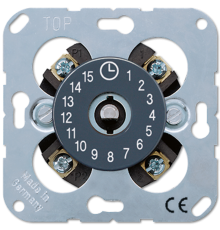 Таймер механический 2-полюсный макс. 15 мин., 16А/250В, в комплекте со шкалой цвета "антрацит"; универсальные встраиваемые механизмы  11015  Jung