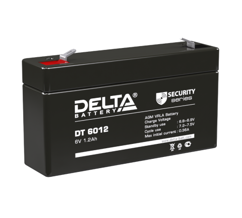 Аккумуляторная батарея ОПС серии DT 6012  6В/1,2Ач  DT 6012  DELTA