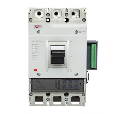 Выключатель автоматический AV POWER-3/3 630А 100kA ETU2.2 AVERES  mccb-33-630H-2.2-av  EKF