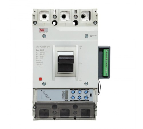 Выключатель автоматический AV POWER-3/3 630А 100kA ETU2.2 AVERES  mccb-33-630H-2.2-av  EKF