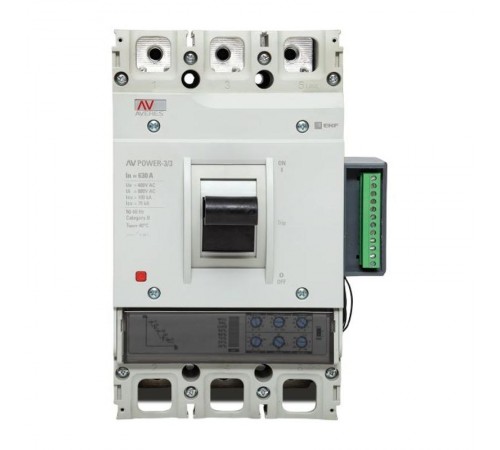Выключатель автоматический AV POWER-3/3 630А 100kA ETU2.2 AVERES  mccb-33-630H-2.2-av  EKF