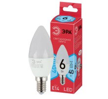 Лампа светодиодная RED LINE ECO LED B35-6W-840-E14 6Вт свеча нейтральный белый свет  Б0020619  ЭРА