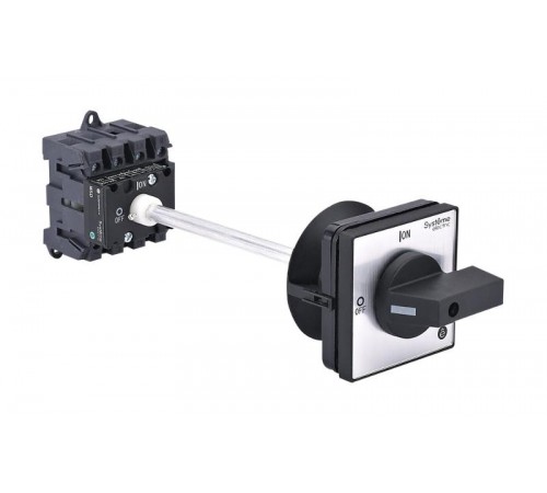 Выключатель-Разъединитель 4P 25A IP20 С ЧЁРНОЙ выносной рукояткой на дин-рейке/плате  MSD25440B  SE