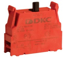 Контактный блок с клеммными  зажимами под винт, нормально-открытый  ACVL02  DKC
