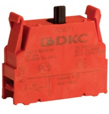Контактный блок с клеммными  зажимами под винт, нормально-открытый  ACVL02  DKC