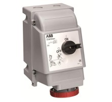 Розетка с выключателем с блокировкой 216MP1WH,16A,2P+E,IP67,1ч2CMA163255R1000 ABB