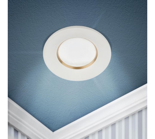 Светильник встраиваемый алюминиевый  KL107 WH/GD MR16 GU5.3 белый золото  Б0061095  ЭРА