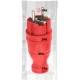 V8-RED-IP44 ЭРА Вилка каучуковая з/з прямая 16A IP44 красная  Б0044547  ЭРА