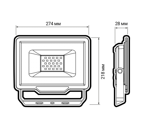Прожектор PFL- C3 100w (compact) 6500K IP65 Jazzway арт.5023628A