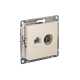AtlasDesign Бежевый Розетка 2-ая комп+TV, RJ45+TV, кат.5E, механизм  ATN000289  SE
