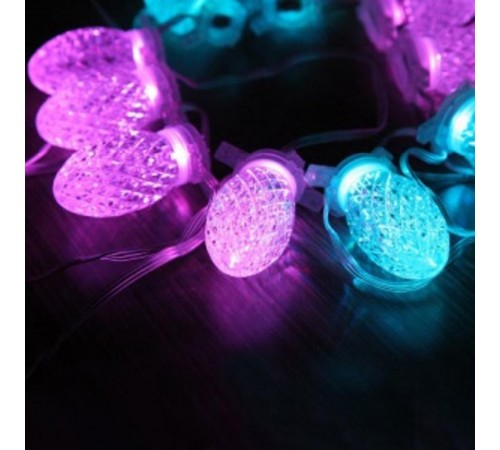 Ггирлянда " шишки в яичной упаковке" 10 RGB диодов ,   CL56   длина 4 м, шнур 2м, IP20  26821  FERON