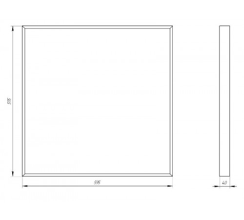 Светильник светодиодный универсальный SPO-910-1-40K-045 45Вт 4725Лм 4000К 595x595x40мм призма с проводом (уп 2 шт)  Б0046477  ЭРА