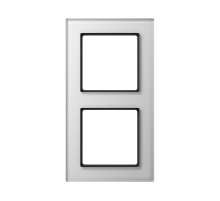 Рамка для вертикальной и горизонтальной установки, 2 поста; стекло; белый; A CREATION  AC582GLWW  Jung