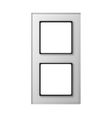 Рамка для вертикальной и горизонтальной установки, 2 поста; стекло; белый; A CREATION  AC582GLWW  Jung