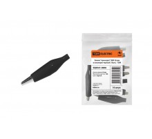 Зажим "крокодил" ЗКИ 10А 56мм в изоляции черный (10шт)   SQ0541-0006  TDM