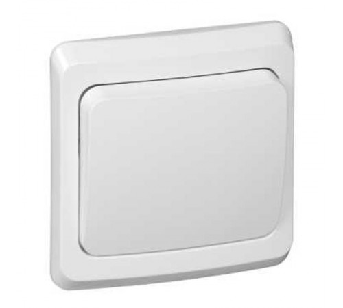 Этюд Белый С/У Выключатель кнопочный 1-клавишный  KC10-001B  SE