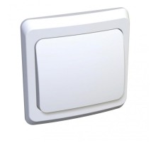 Этюд Белый С/У Выключатель кнопочный 1-клавишный  KC10-001B  SE