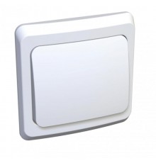 Этюд Белый С/У Выключатель кнопочный 1-клавишный  KC10-001B  SE