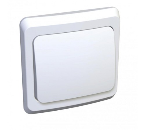 Этюд Белый С/У Выключатель кнопочный 1-клавишный  KC10-001B  SE