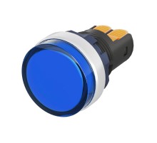 Сигнальный индикатор со встроенным диодом 9-24В, синий, алюминий, зажим Plug-In  M22L-F24BAP  DKC