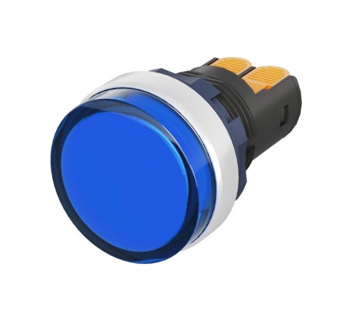 Сигнальный индикатор со встроенным диодом 9-24В, синий, алюминий, зажим Plug-In  M22L-F24BAP  DKC