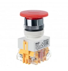 Выкл. кноп. грибок AEA 22 мм Цвет:КРАСНЫЙ 220В ВK-2  25024DEK  DEKraft