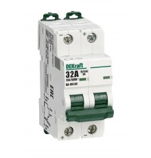 Выключатель автоматический двухполюсный ВА-105 2P C кривая 32A 500В DC  13394DEK  DEKraft