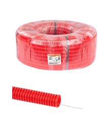 Труба гофрированная ПНД d 32 с зондом (50 м) легкая красная  SQ0413-0034  TDM