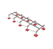 Опорная конструкция для установки оборудования TECHNORAPTOR LIGHTFOOT 1200х4000 тип 2  KM-TR-LTF-SSEI-1200-4000-2  КМ - профиль