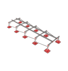 Опорная конструкция для установки оборудования TECHNORAPTOR LIGHTFOOT 1200х4000 тип 2  KM-TR-LTF-SSEI-1200-4000-2  КМ - профиль