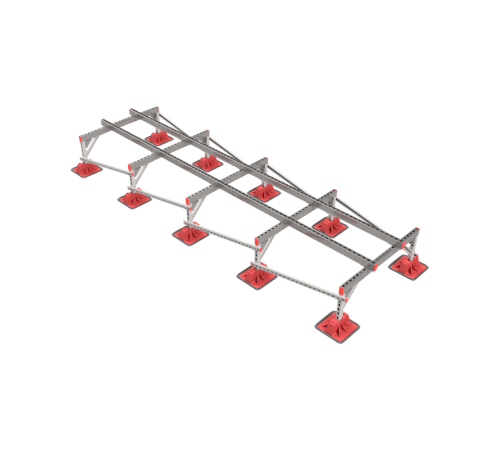 Опорная конструкция для установки оборудования TECHNORAPTOR LIGHTFOOT 1200х4000 тип 2  KM-TR-LTF-SSEI-1200-4000-2  КМ - профиль