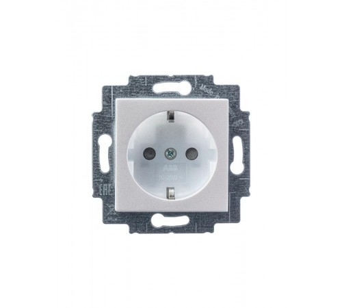 ABB Levit Жемчуг / ледяной Розетка с з/к со шторками 16А  5520H-A03457 68W  2CHH203457A6068  ABB