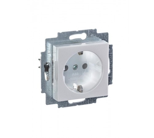 ABB Levit Жемчуг / ледяной Розетка с з/к со шторками 16А  5520H-A03457 68W  2CHH203457A6068  ABB