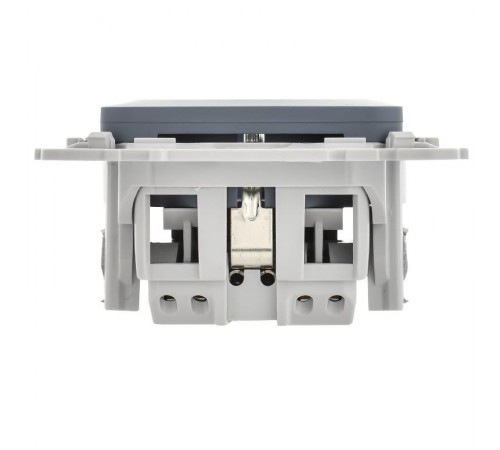 FLITE Розетка с заземлением со шторками быстрозажимные клеммы 16А РСш11-1-ФлМ маренго  FI-R14-16-1-K35  IEK