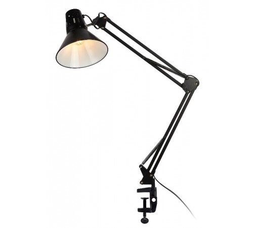 Светильник настольный струбцина  N-121 40Вт ЛН/КЛЛ Е27 черный  C0041454  ЭРА