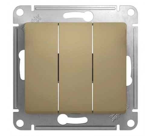 Glossa Титан Выключатель 3-клавишный, сх.3, 10АХ  GSL000431  SE