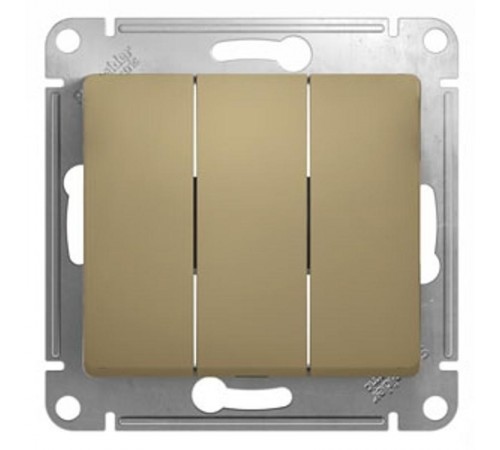 Glossa Титан Выключатель 3-клавишный, сх.3, 10АХ  GSL000431  SE