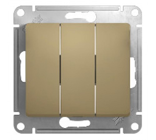 Glossa Титан Выключатель 3-клавишный, сх.3, 10АХ  GSL000431  SE