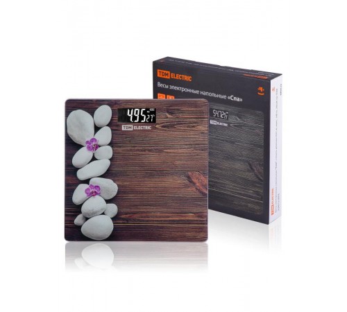 Весы электронные напольные "Спа", стекло, деление 0,01 кг, макс. 180 кг, 28х28 см, TDM  SQ4012-0004  TDM