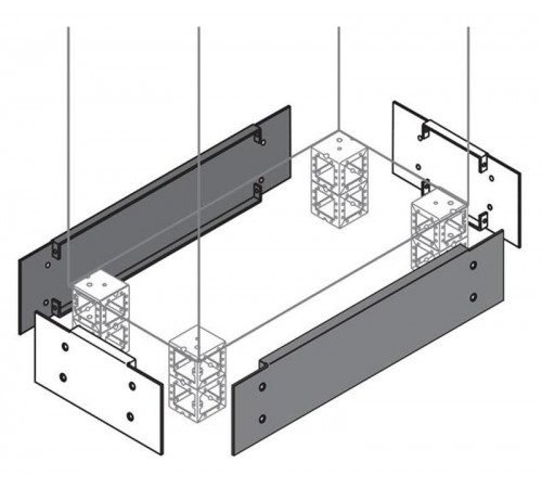 Фланец цоколя 200х600мм ВхШ, 2 шт.  ZN6002  ABB