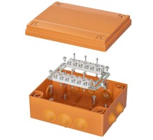 Коробка распределительная пластиковая FS огн.,IP55,240х190х90мм, 12р, 450V,32A,10мм.кв с кабельными вводами и клеммниками  FSK411210  DKC