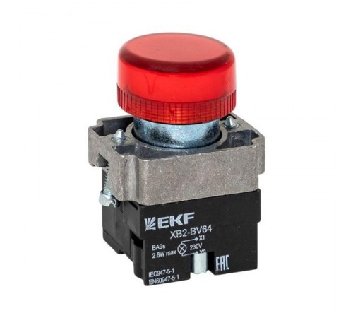 Лампа сигнальная BV64 красная EKF PROxima  xb2-bv64  EKF