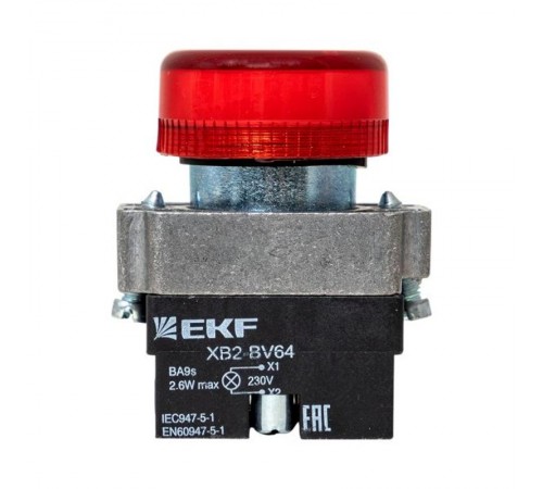 Лампа сигнальная BV64 красная EKF PROxima  xb2-bv64  EKF