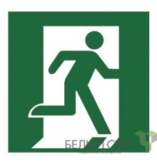 Знак безопасности BL-2020B.E01-02"Выход здесь (прав.)"  a21284  Белый свет
