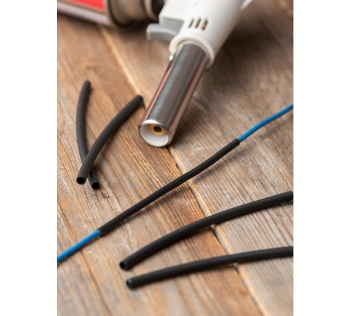 Термоусаживаемая трубка ТУТк с клеевым слоем нг 3/1 черная в отрезках по 1м EKF PROxima  tut-k3-b  EKF