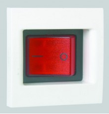 Simon Connect Выключатель двухполюсный с подсветкой, 16А, K45, белый  KL04-9  Simon