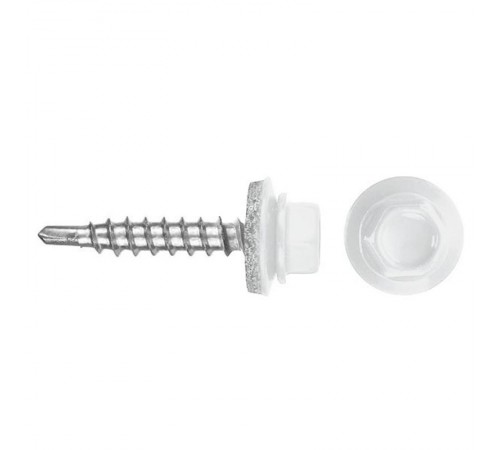 Саморез КР св. 4,8х35 RAL-9003 (ярко-белый) (250 шт) - ведро ( 1,415 кг)  127875  Tech-KREP